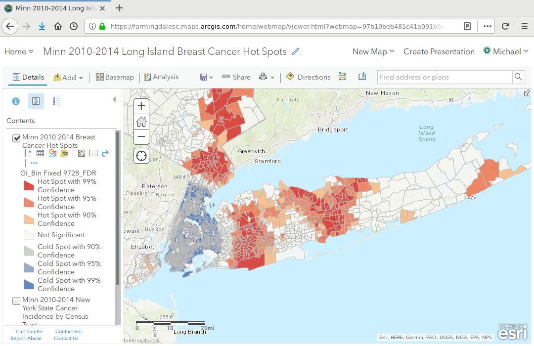 Area Hot Spot Analysis In Arcgis Online