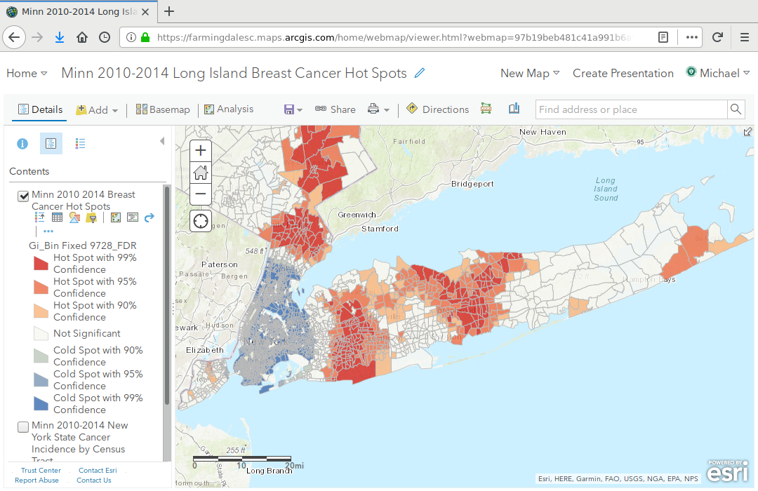 Area Hot Spot Analysis in ArcGIS Online