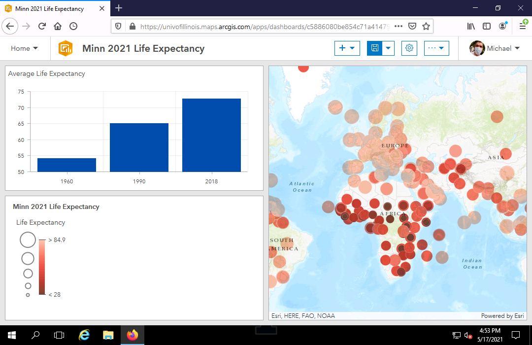 Creating An Spatio Temporal Dashboard In Arcgis Online