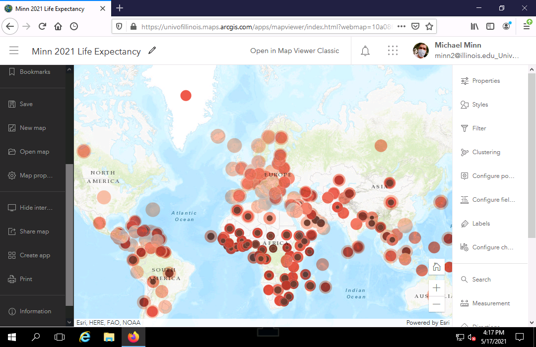 Creating An Spatio Temporal Dashboard In Arcgis Online