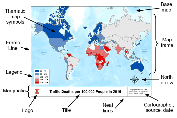 Map Elements In Gis Creating Point Maps With Arcgis Pro