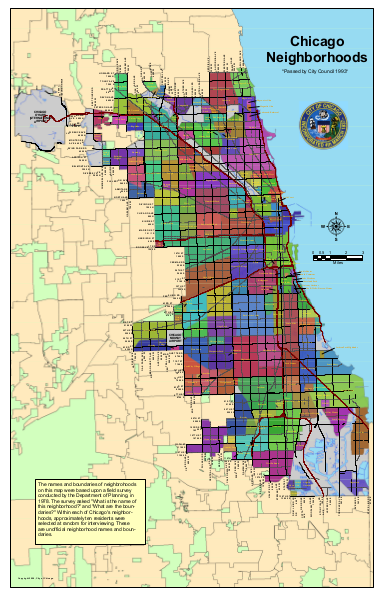 Chicago Boroughs Map