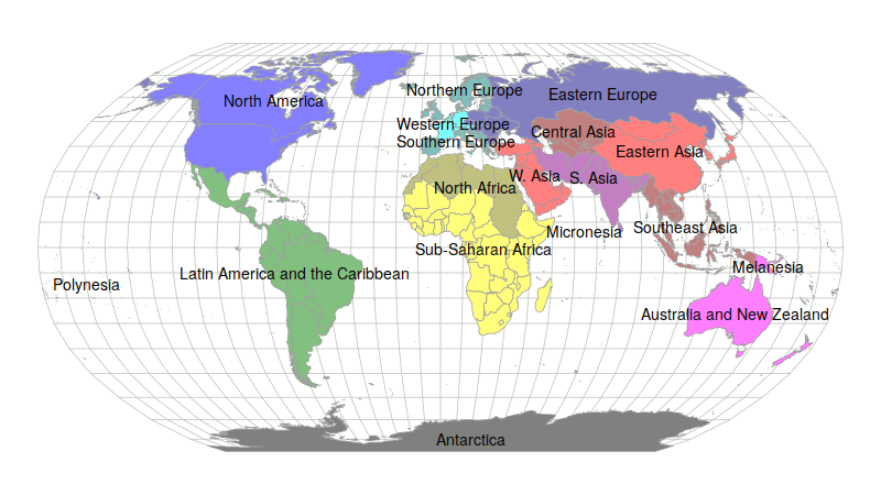 World map region definitions - Our World in Data