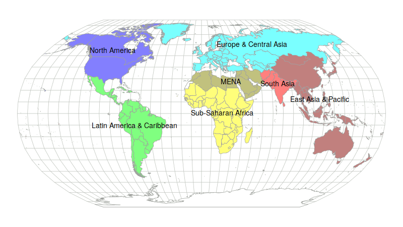 Official Listing of Countries by Region of the World