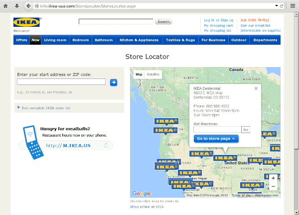 IKEA Store Locator